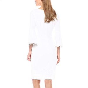 Calvin Klein White Bell-sleeve dress